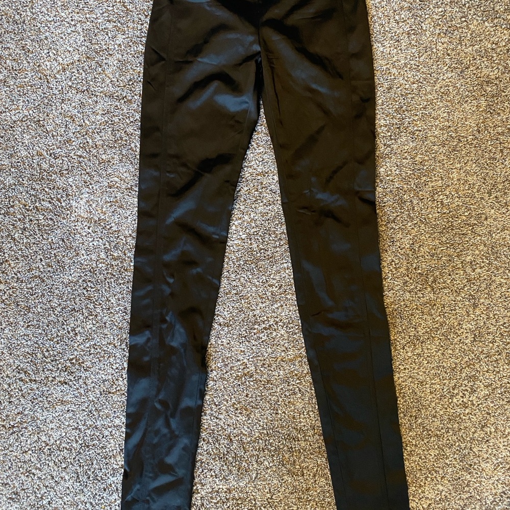 Diane Von Furstenberg Black Satin Pants